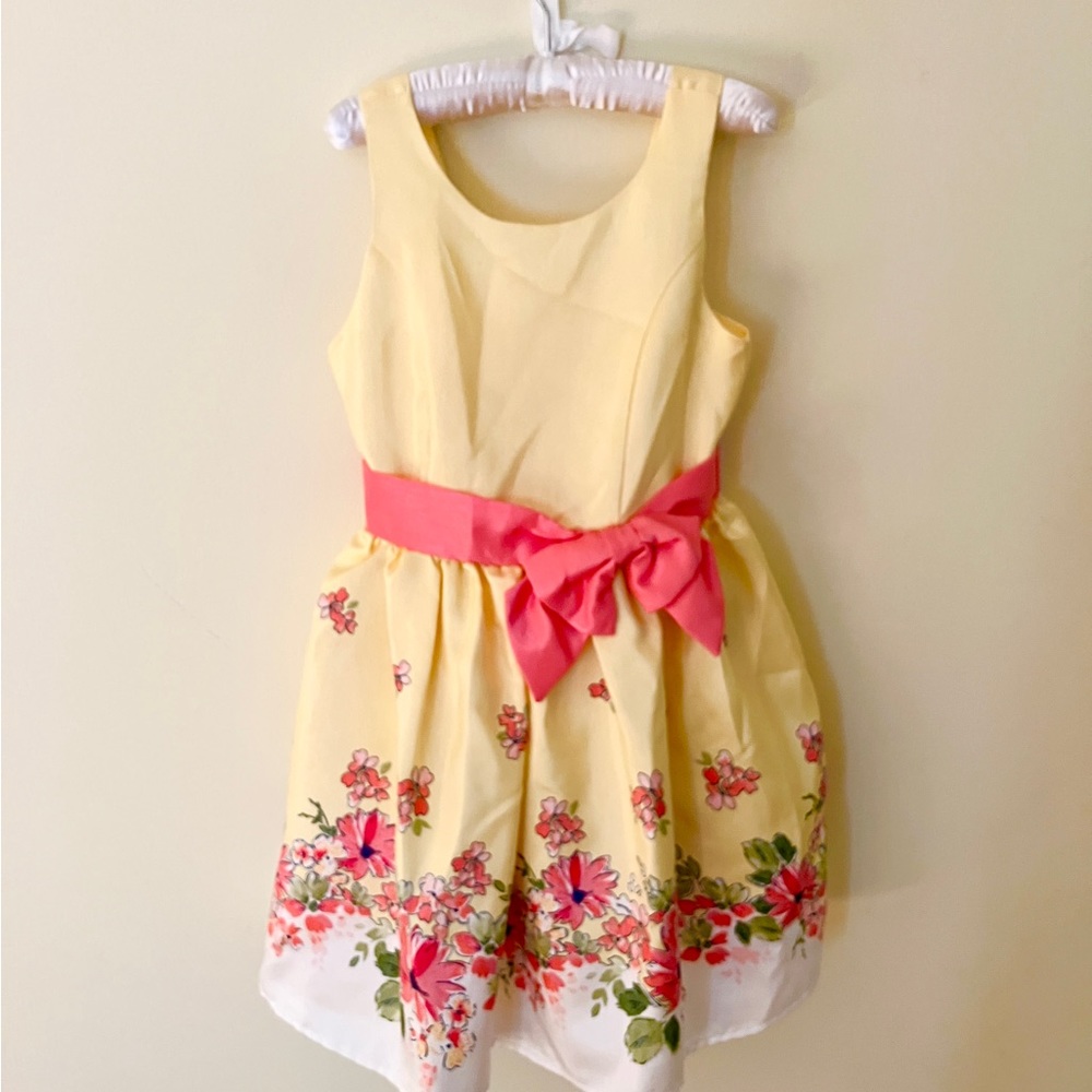 Easter treat - beautiful pastel floral formal dress - girls 6X